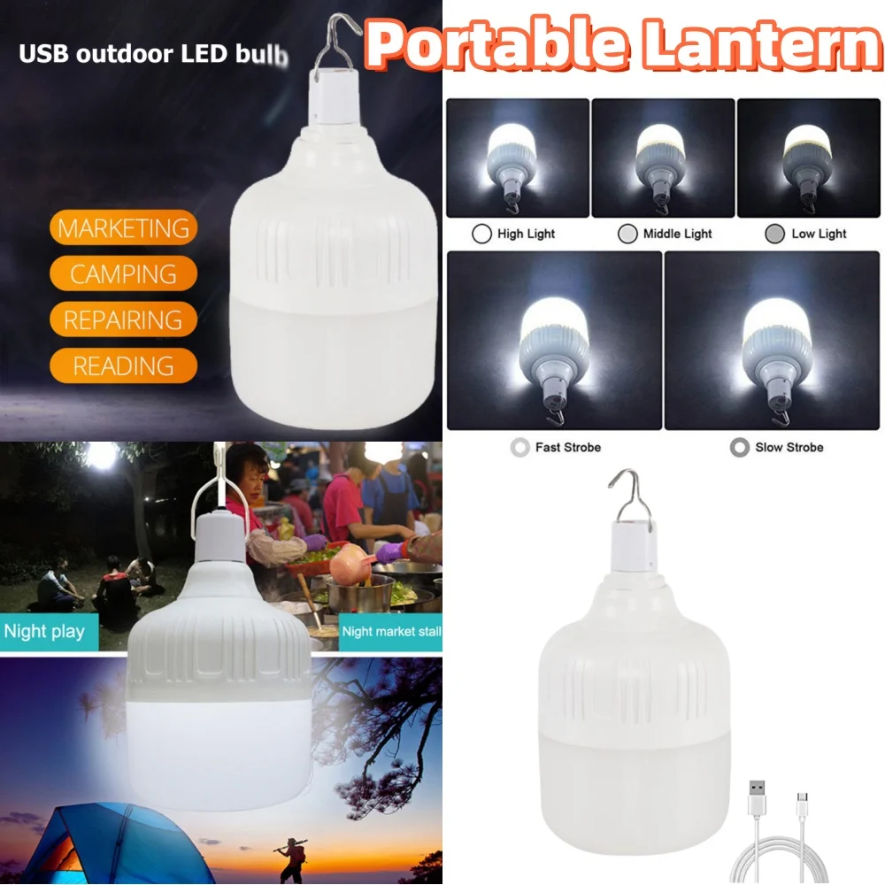 

Camping Lights Rechargeable lamp Led Light Lantern Emergency Bulb High Power Tents Lighting Flashlight Equipment Bulb Portable