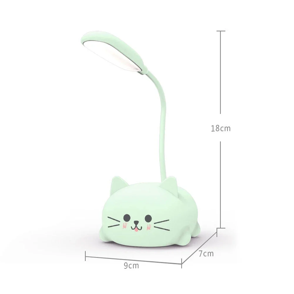 Cartoon Cute Pet Animal Bear Pig Cat Dog Usb Recharge Battery Led Table Night Light Child Eye Protection Warm White Desk Lamp