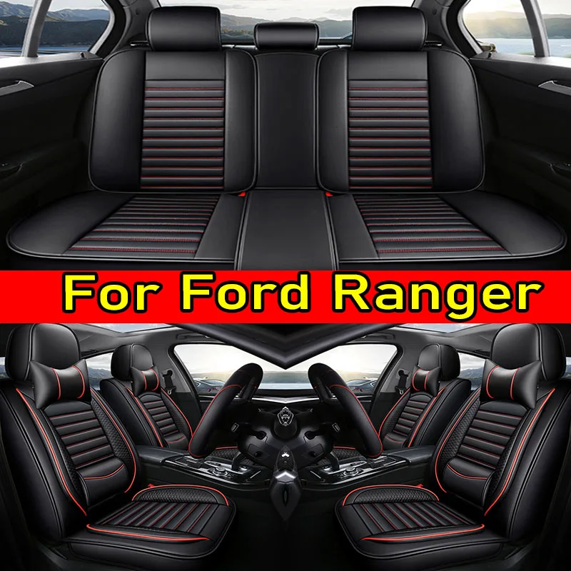 

For Ford Ranger Seat Covers Fit for Honda Ridgeline 2006-2024 2025: Crew Cab 5 Seats Car Seat Covers Faux Leather Truck Pickup