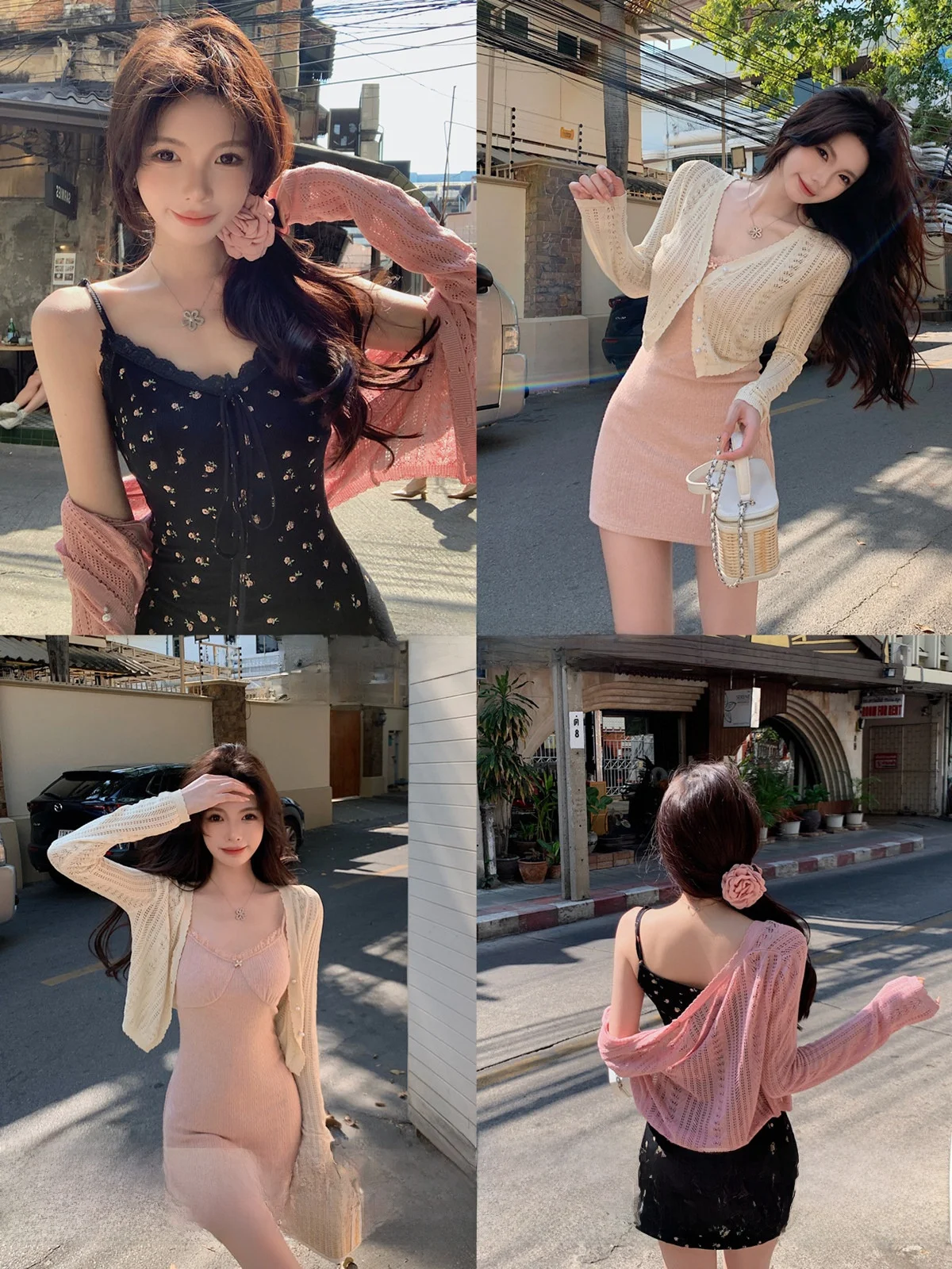 

Qiu Rouyao Casual Knitted Open Cardigan Women's Spring New Style Slim Fit Short Simple Knitted Top Breathable Commute Style