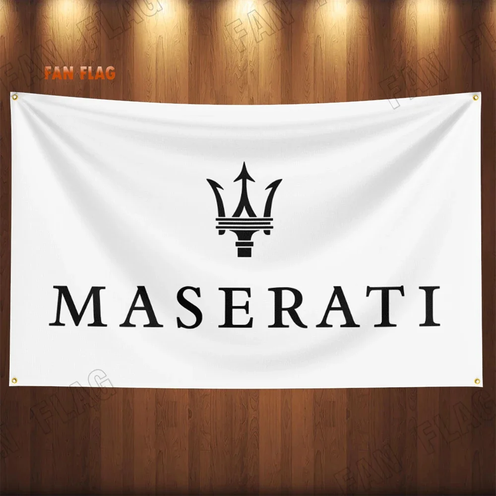 90x150CM M-maseratis Car Flag Banner For Car Racing Decoration Poster Tapestry Polyester Outdoor Home