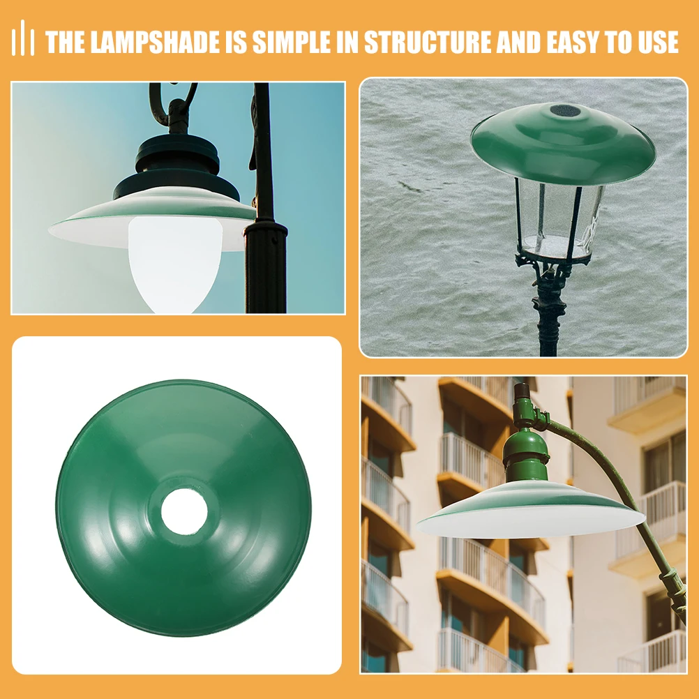 

2Pcs LED Lamp Shade 30cm Vintage Enamel Cover for Waterproof Industrial Mining Light Replacement Street Lamp