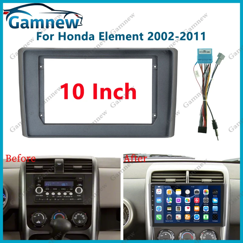 

10 Inch Car Frame Fascia Cable Adapter For Honda Element 2002-2011 Android Radio Dash Fitting Panel Kit