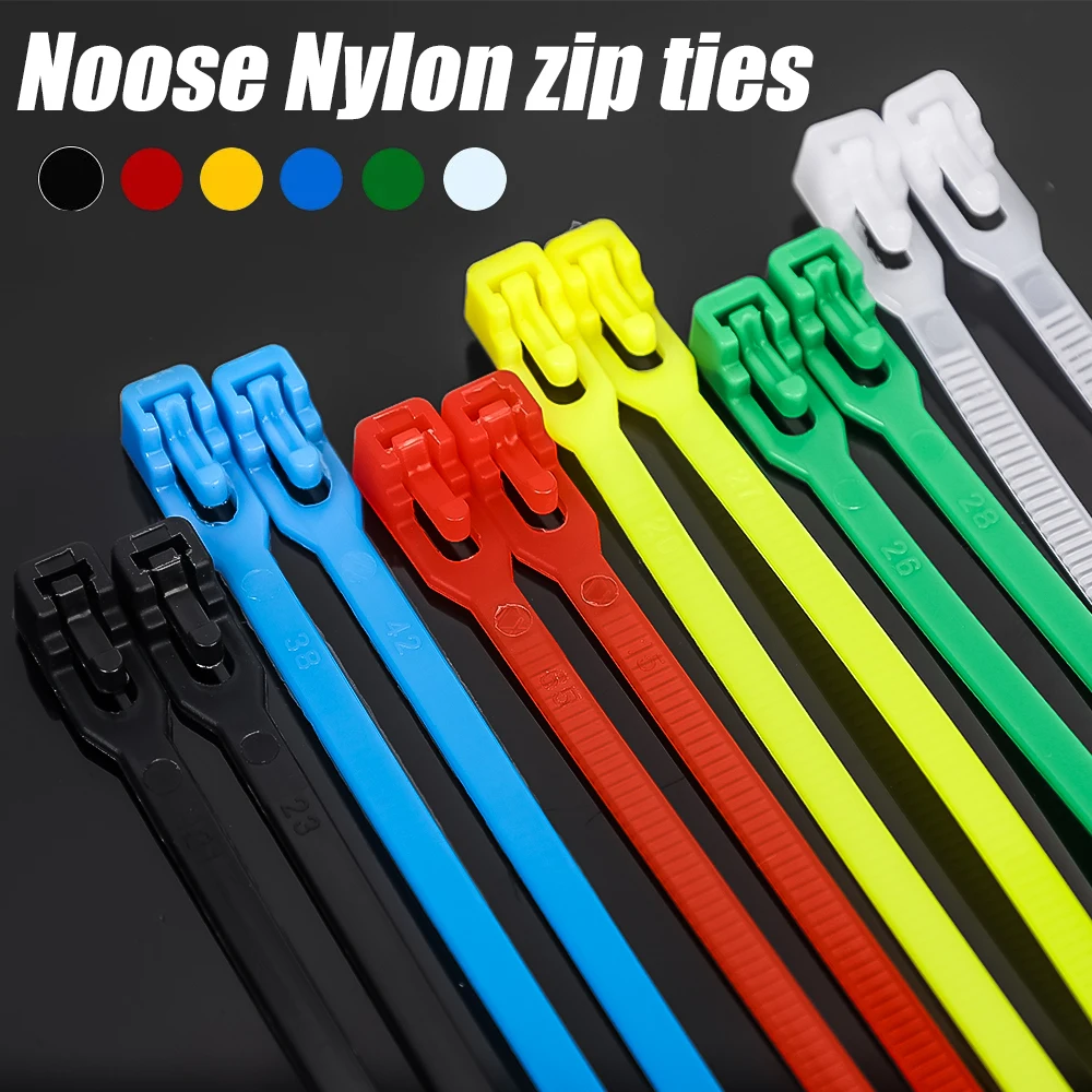 100-1000Pcs Colorful Self-Locking Nylon Cable Ties Plastic Zip Ties Wire Binding Wrap Straps for DIY Cable Management Wholesale