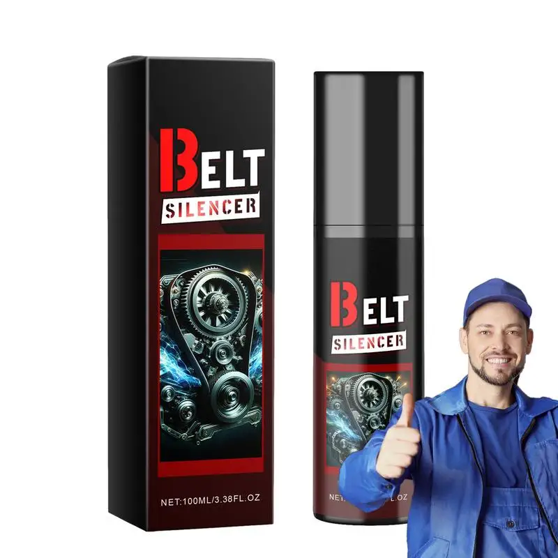 Auto Belt Dressing Spray 100ml Belt Noise Lubrication Protection Spray-On Dressing Automobile Engine Belt Silencer Prolongs Belt