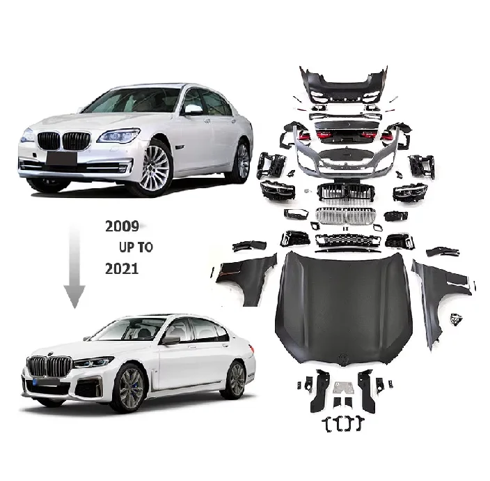 Body kit For BMW 7 series 09-15 F01/F02 upgrade to G12 06-22 car auto parts front rear bumper grille headlight tail lights