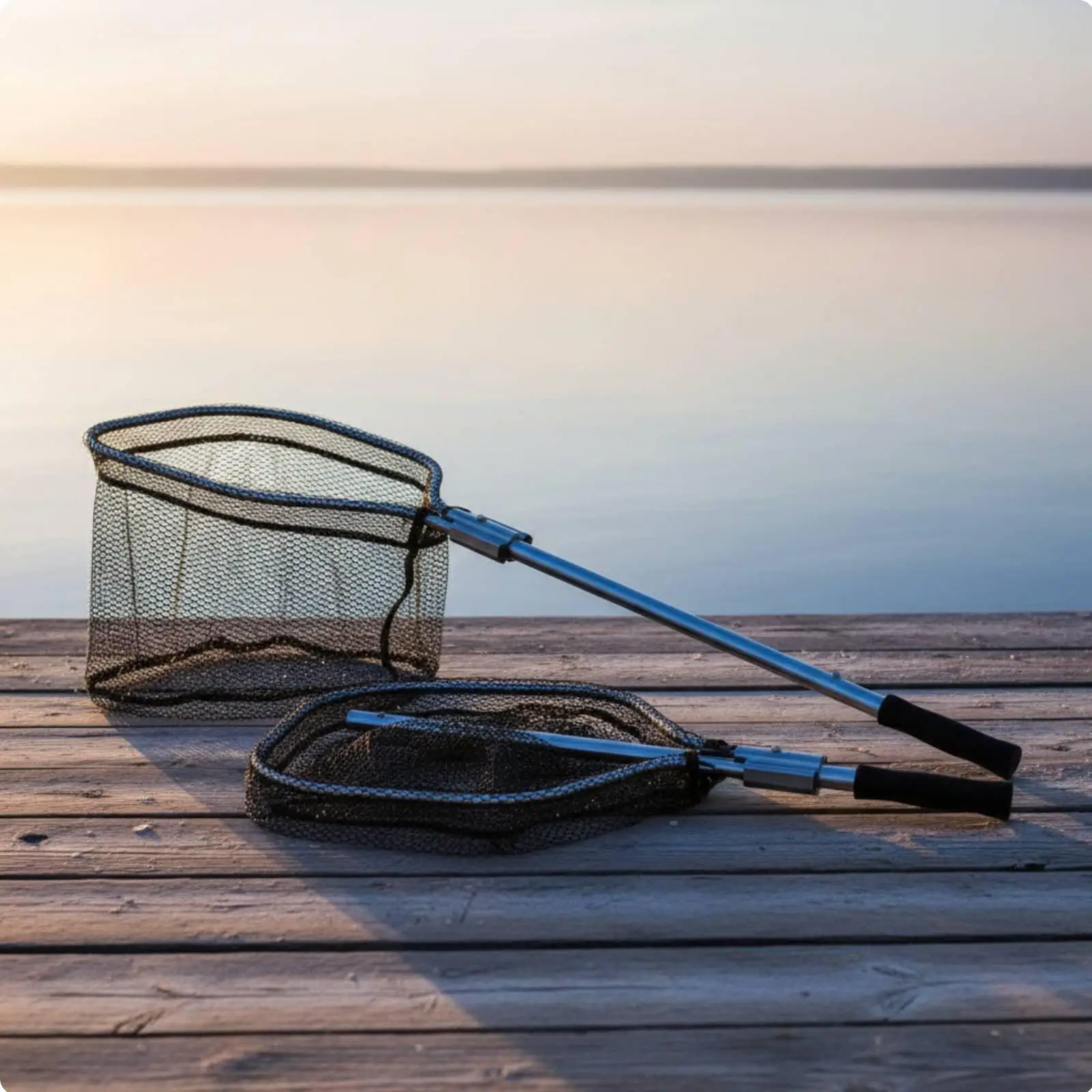 Foldable Telescopic Landing Net Rubber Mesh Ergonomic Grip Fishing Accessory for Boat and Shore Fishing - view 4