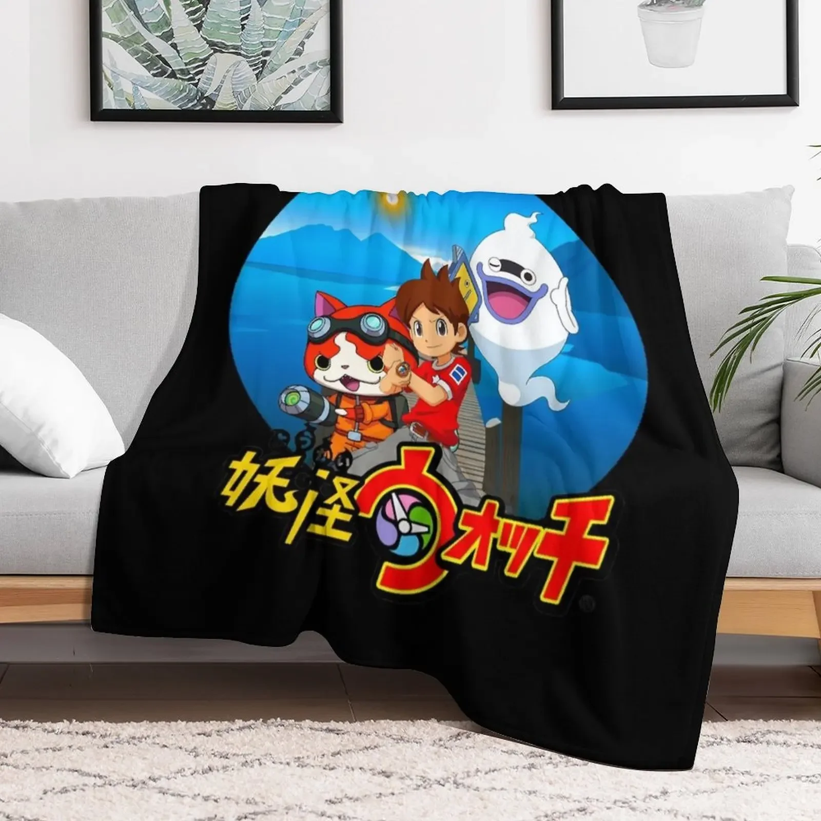 yokai-watch Throw Blanket Bed Fashionable Designers Blankets