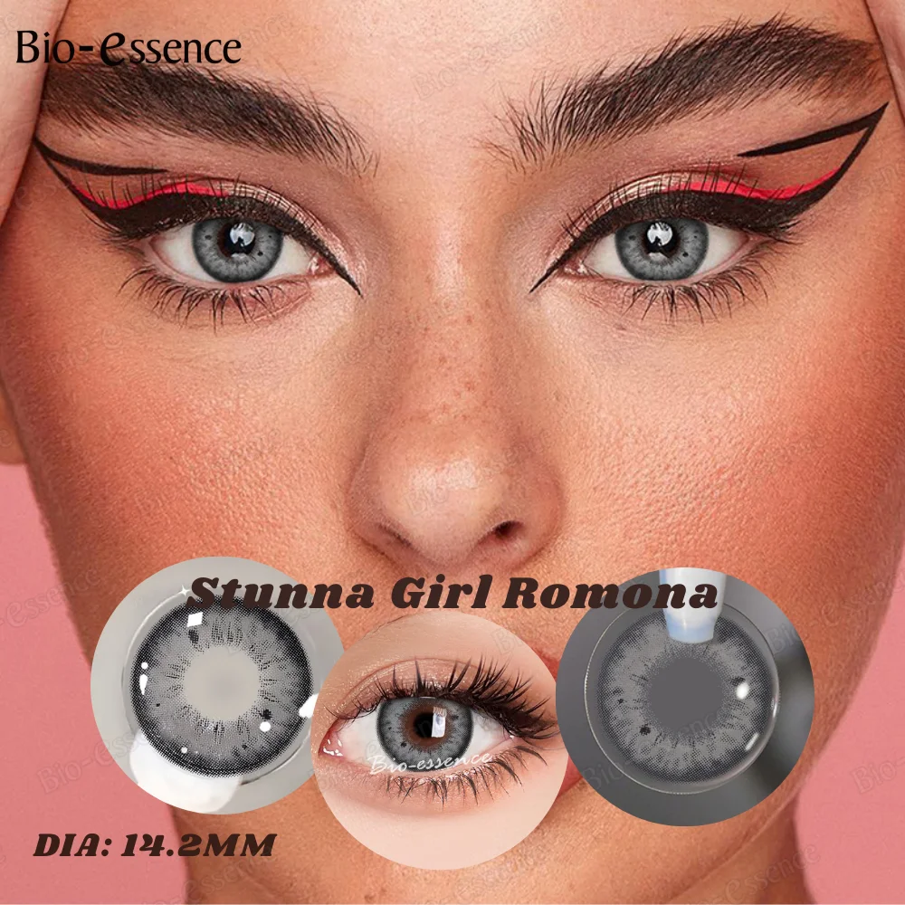 Bio-essence Colorcon Korean Lenses Colored Contact Lenses 1 Pair Lenses Brown Lenses Natural Eye Lenses Gray Lense