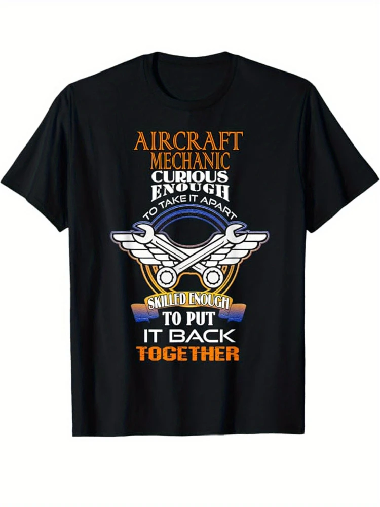 

Airplane Aircraft Pilot Flying Plane pattern design -100% cotton summer O-neck short sleeve casual printed men's T-shirt.