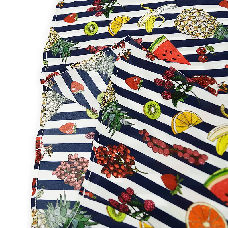 BirdTree-zijde elegante vestjurk, V-hals mouwloos fruitprint vetersluiting, dames strandvakantie feestjurk, 2026 lente D5D460CC