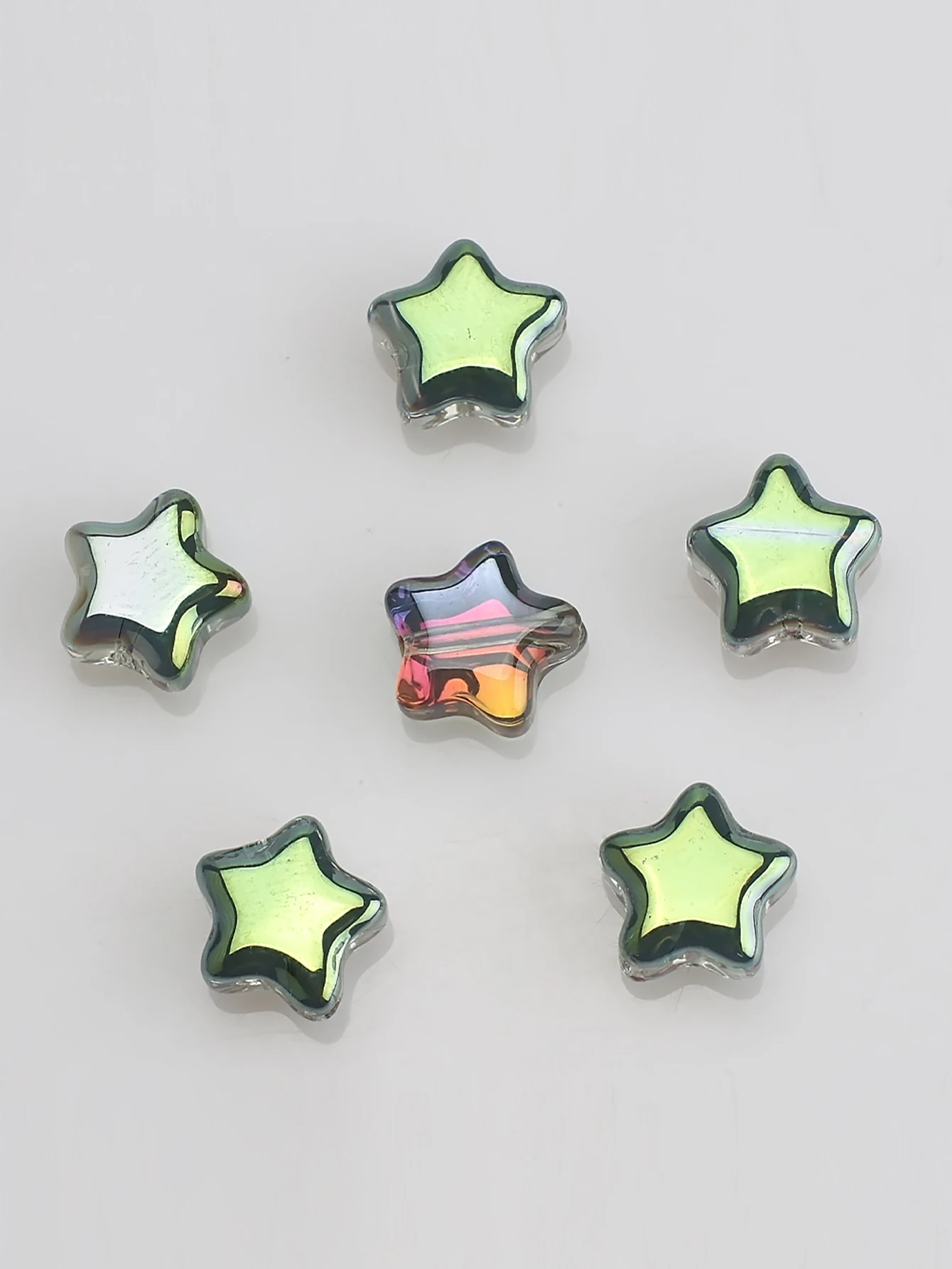 50 stks/partij Crystal Star Pendats 8mm Facet Glas Losse Kralen Handgemaakt Voor Sieraden DIY Maken Accessoires Groothandel In Bulk