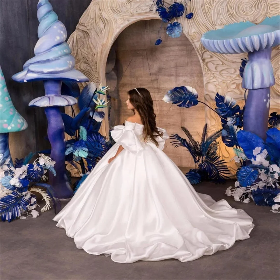 Cswdocy Wedding Lace Tulle Flower Girl Dress Pageant ChristmasCape Puffy Shining Elegant Princess First Communion Birthday Gowns