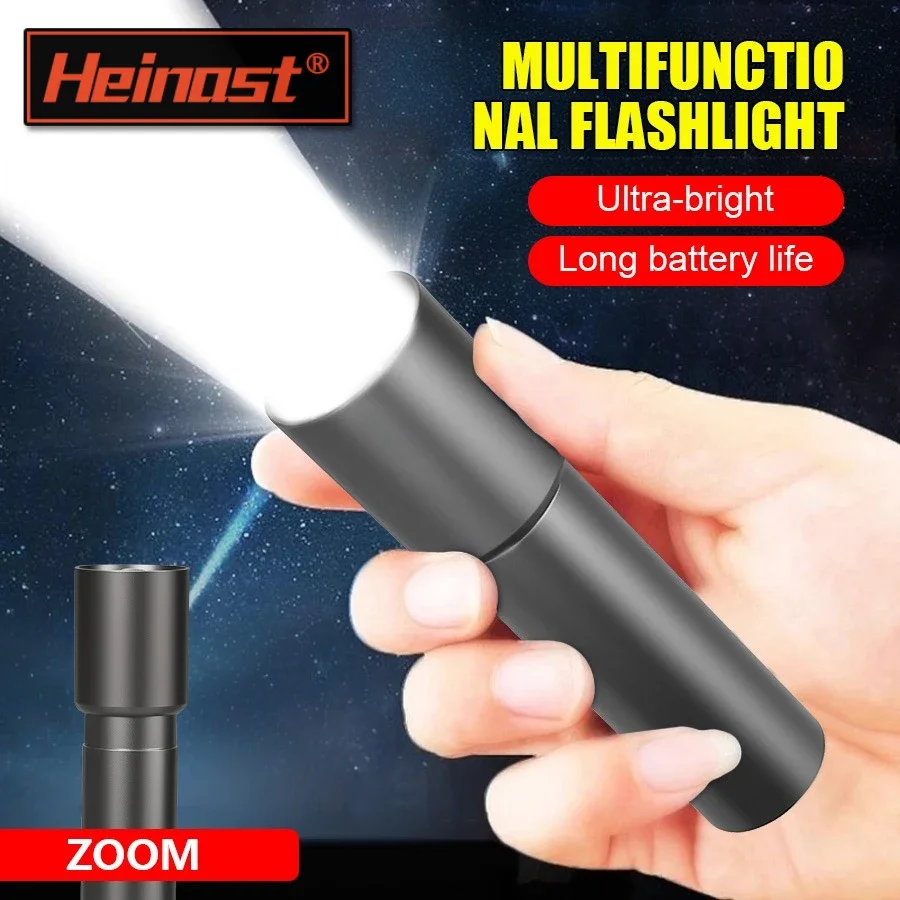 

Mini Flashlight USB Rechargeable Aluminum Alloy Flashlight Super Bright LED Bead Adjustable Focus Long-range Portable Flashlight