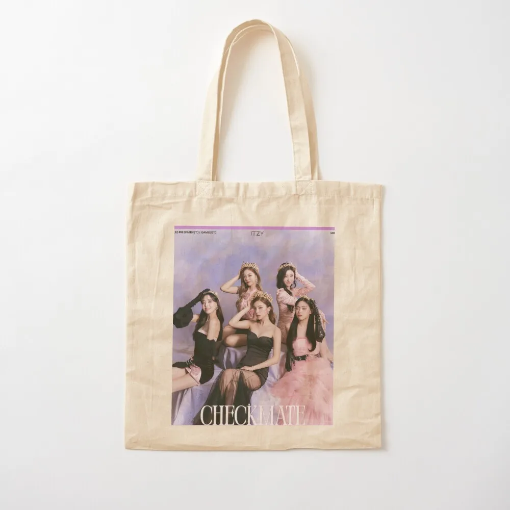 

ITZY Checkmate Tote Bag, милая сумка-тоут, холщовая сумка для покупок, холщовая сумка на заказ