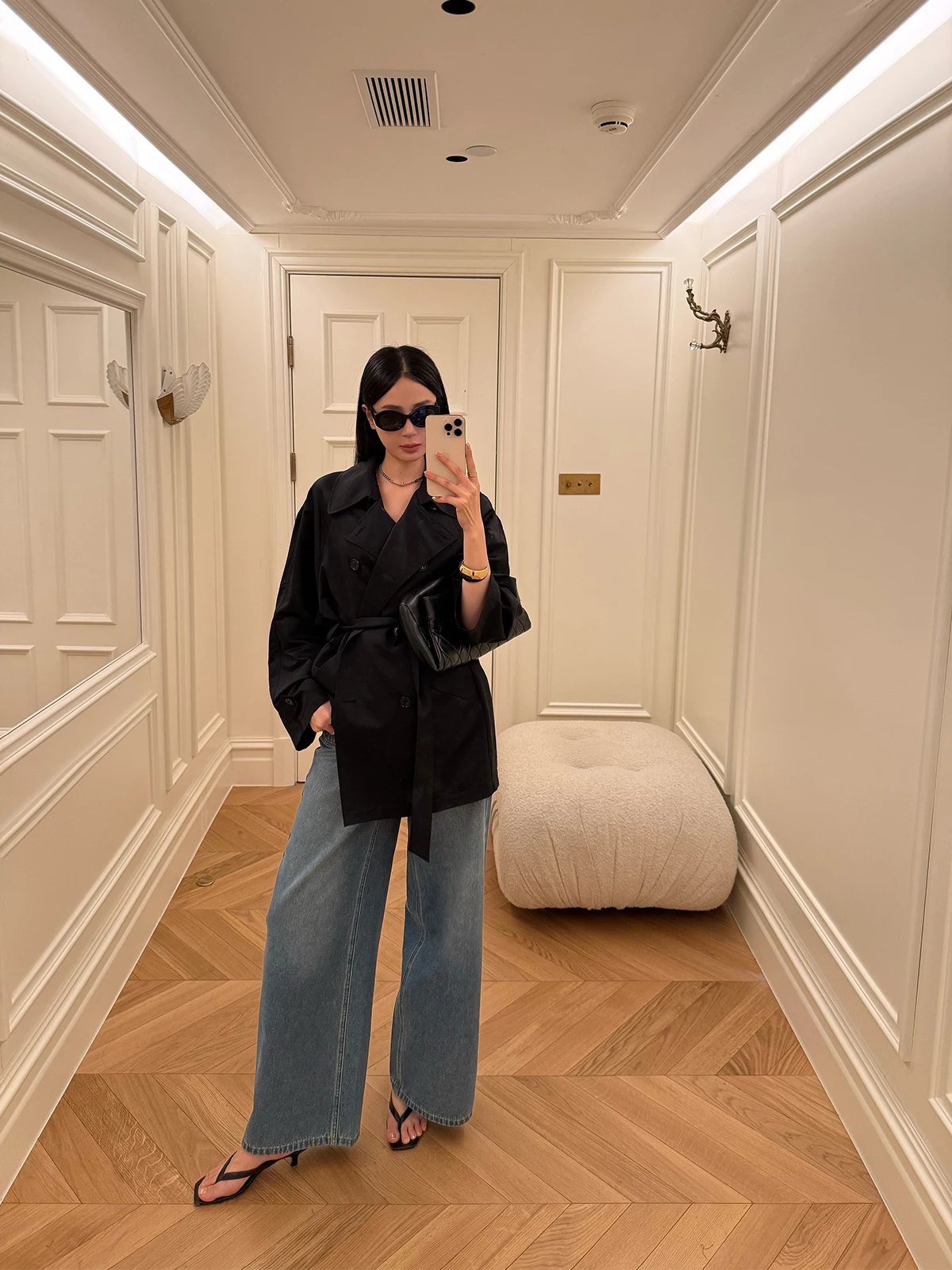 

ZhouMiao классическое двубортное атласное свободное женское пальто длиной миди, ветровка, простой однотонный костюм с воротником