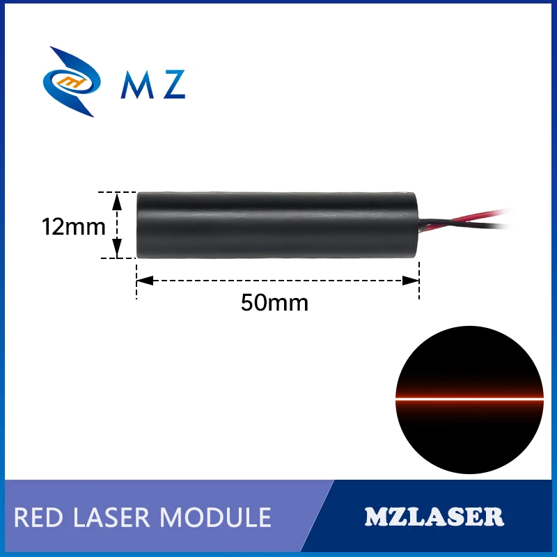Compact Red Line Laser Diode Module 638nm D12mm 30mW 3V 5V 12V 24V High-Accuracy Industrial Grade for Woodworking Machinery