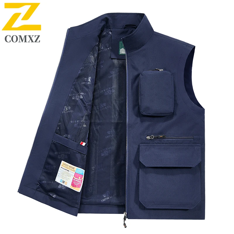 

Men's Unloading Vest Autumn Fashion Hunting Fishing Detachable Pocket Work Vest Casual Outdoor Sleeveless Tool Jacket Waistcoat