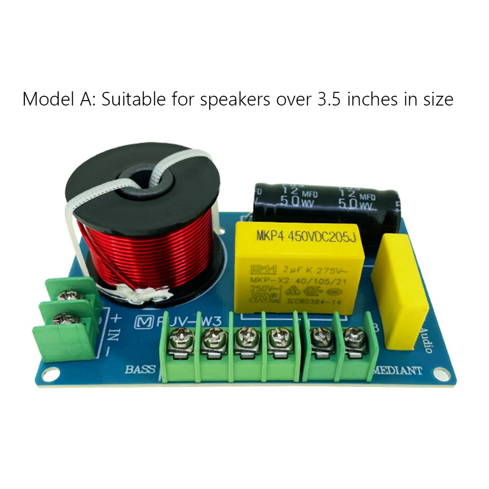 Hi-Fi Crossover Filter Module 200W MKP Metal Film Audio Woofer Crossover Filter Home Theater Dance for 3.5/4/4.5-8 Inch Speakers