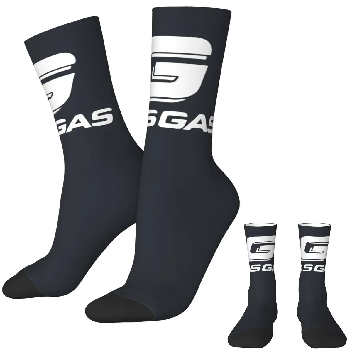 Gasgas Motorcycle Socks Funny Stockings Winter Anti Sweat Men Socks Breathable Pattern Skateboard Socks