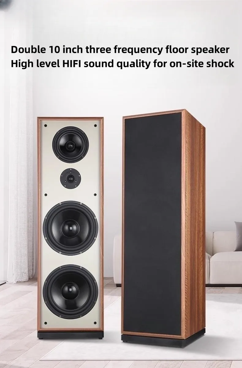 High Quality HIFI Audio Dual 10 Inch Passive Front Floor Speakers High Fidelity Home Theater System