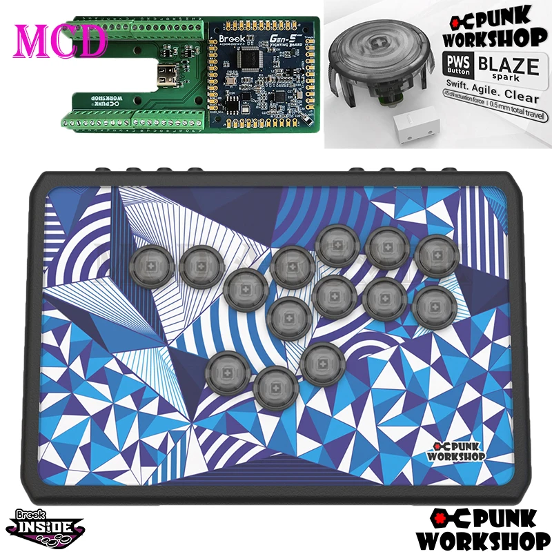 Punk Workshop R14 Leverless Arcade Fighting Controller HitBox PWS