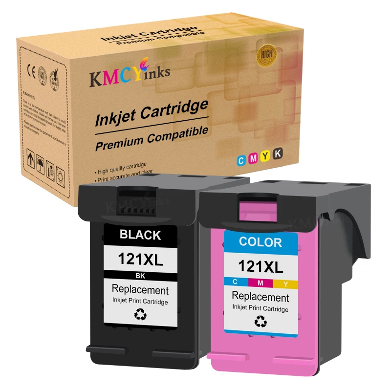 KMCYinks Compatible 121XL Ink Cartridge Replacement For HP 121 For HP121 Deskjet D2563 F4283 F2423 F2483 F2493 F4213 F4275