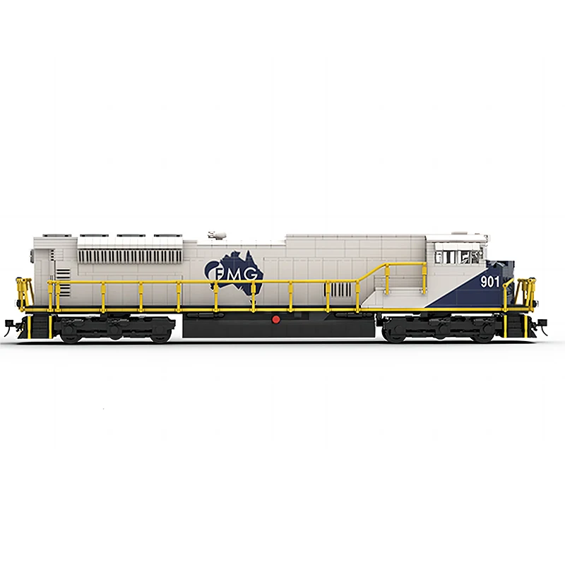 MOC Building Blocks Toys EMD SD90-H Phase II FMG Diesel-electric Railway Train With Motor Technology Bricks Model Kids Gift Sets