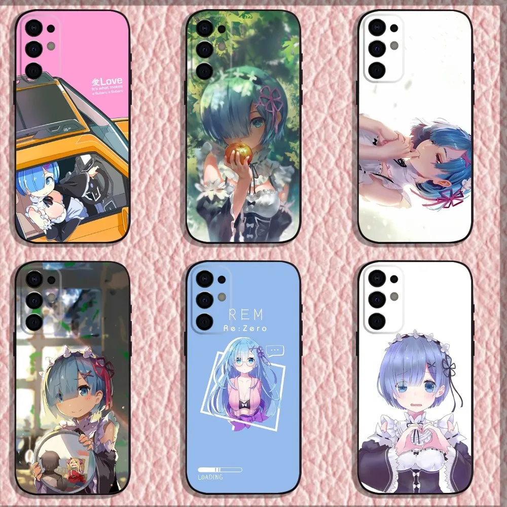 Rem Re Zero Phone Case For Samsung S24,S21,S22,S23,S30,Ultra,S20,Plus,Fe,Lite,Note,10,9,5G Black Soft Shell