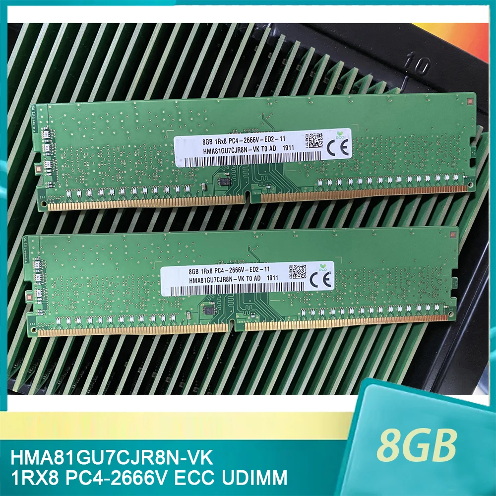 

1 Pcs RAM For SK Hynix HMA81GU7CJR8N-VK 8G 8GB 1RX8 PC4-2666V ECC UDIMM Memory DDR4 2666