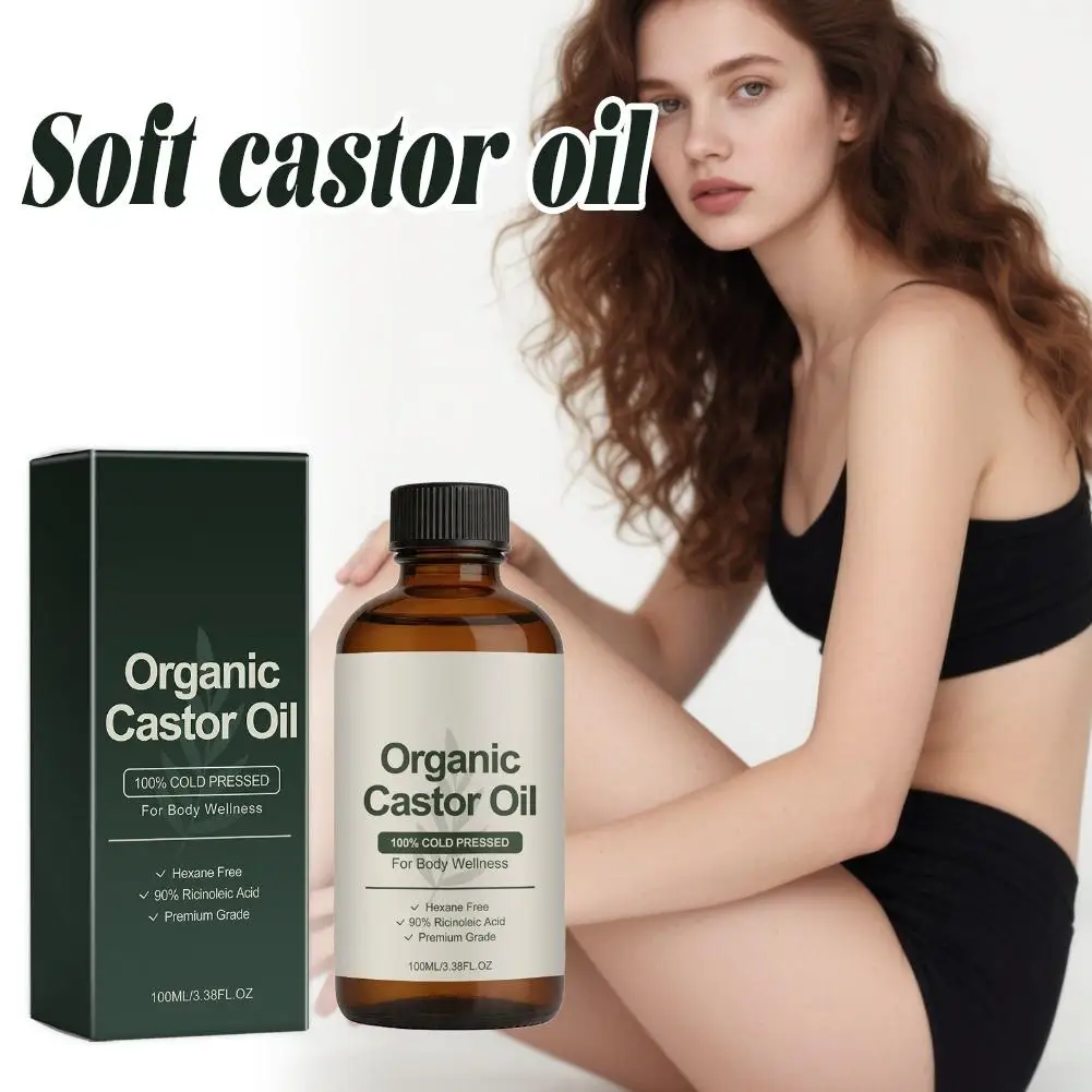 Premium Organic Castor Oil Moisturizing Nourishing Natural Oil For Hair Growth Skin Moisturizing Care Body Wellness Oil 100ml
