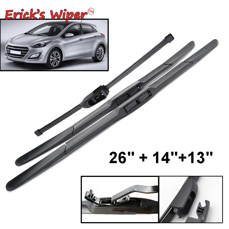 Erick\'s Wiper Front & Rear Wiper Blades Set For Hyundai i30 GD Elantra GT 2012 - 2017 Windshield Windscreen Window 26\