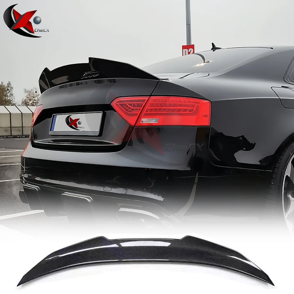 

Car Spoiler For Audi A5 B8 B8.5 8TA 8T3 4Door Sportback PSM Style Real Carbon Fiber Material Rear Spoiler Trunk Wing 2009-2016