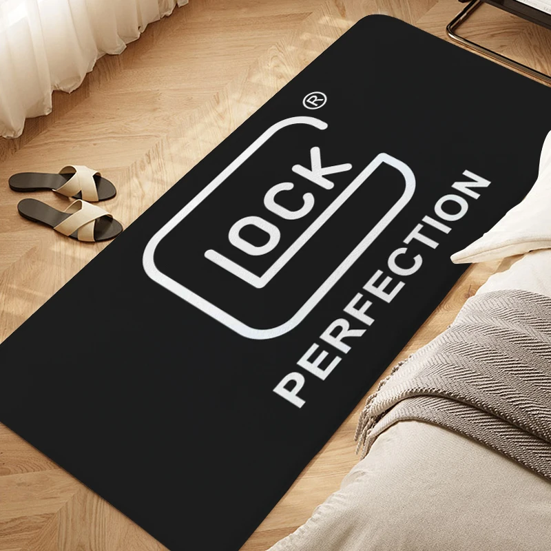 

Bedroom Carpet D-Glock Kitchen Porch Foot Mat Non-slip Doormat Entrance Door Hallway Living Room Bathroom Rug Slip-resistant