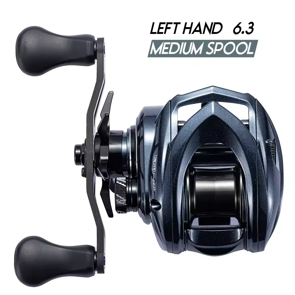CYLIUS ASHMOON Legierungs-Baitcastingrolle, maximale Zugkraft, 6 kg, 8,1:1, hohes Übersetzungsverhältnis, langer Griff, BFS-Rolle/Allzweckrolle/Meeresangelrolle 3