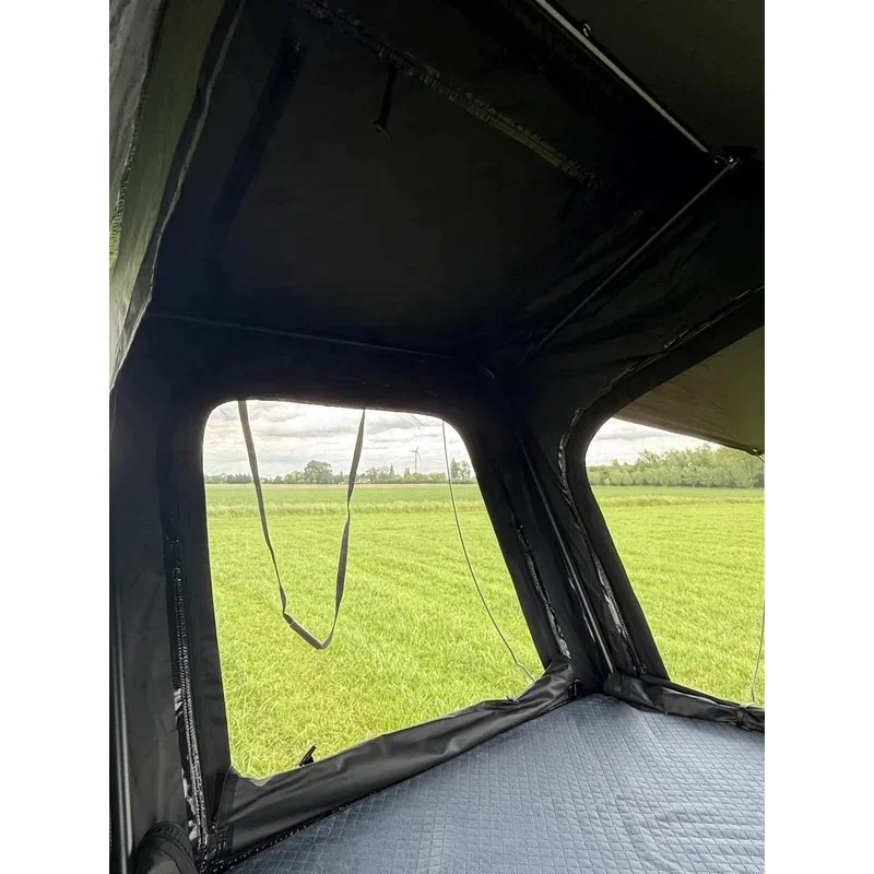 3 Seconds Quick Open Side Opening ABS Hard Roof Top Tent XL 4 Person Off Road Camping Tent