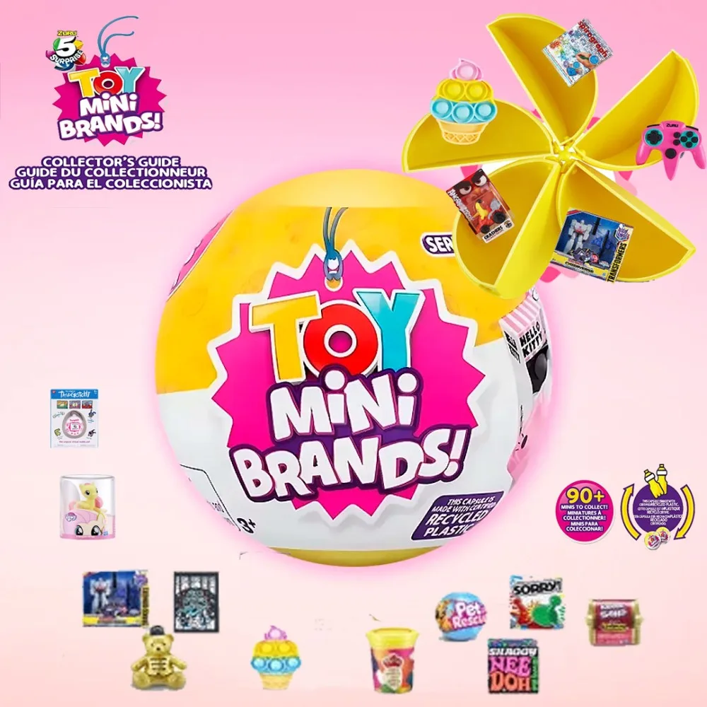Zuru 5 juguete sorpresa Mini marcas serie 3 bolas amarillas nuevo 2023 caja ciega misteriosa serie 3 Kittyball juguetes en miniatura originales