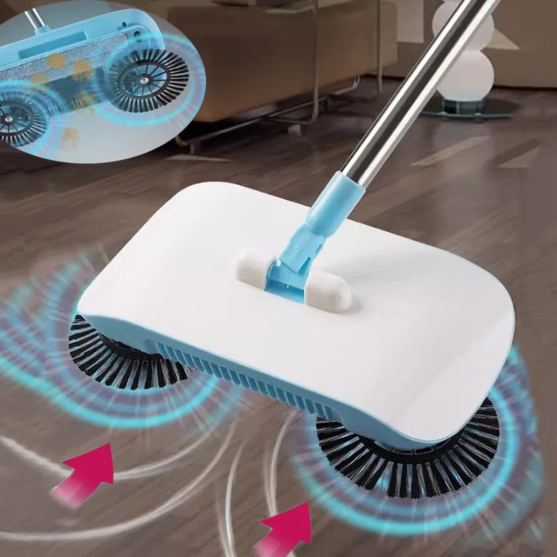 Broom and Mop 2-in-1 Sweeper Floor Cleaning Dustpan Robot Household Hand Push Magic Cleaner Broom Kitchen Cleaning Tools Sweeper