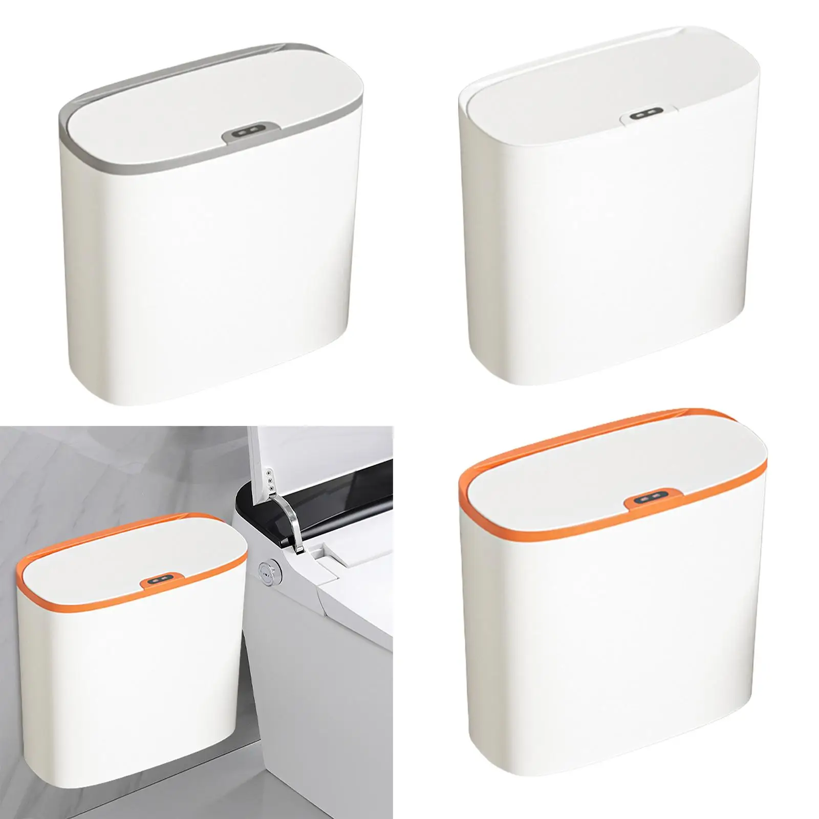 Smart Induction Trash Bin Automatic Slim Garbage Can Intelligent Trash Bin for Bathroom Living Room Laundry Kitchen