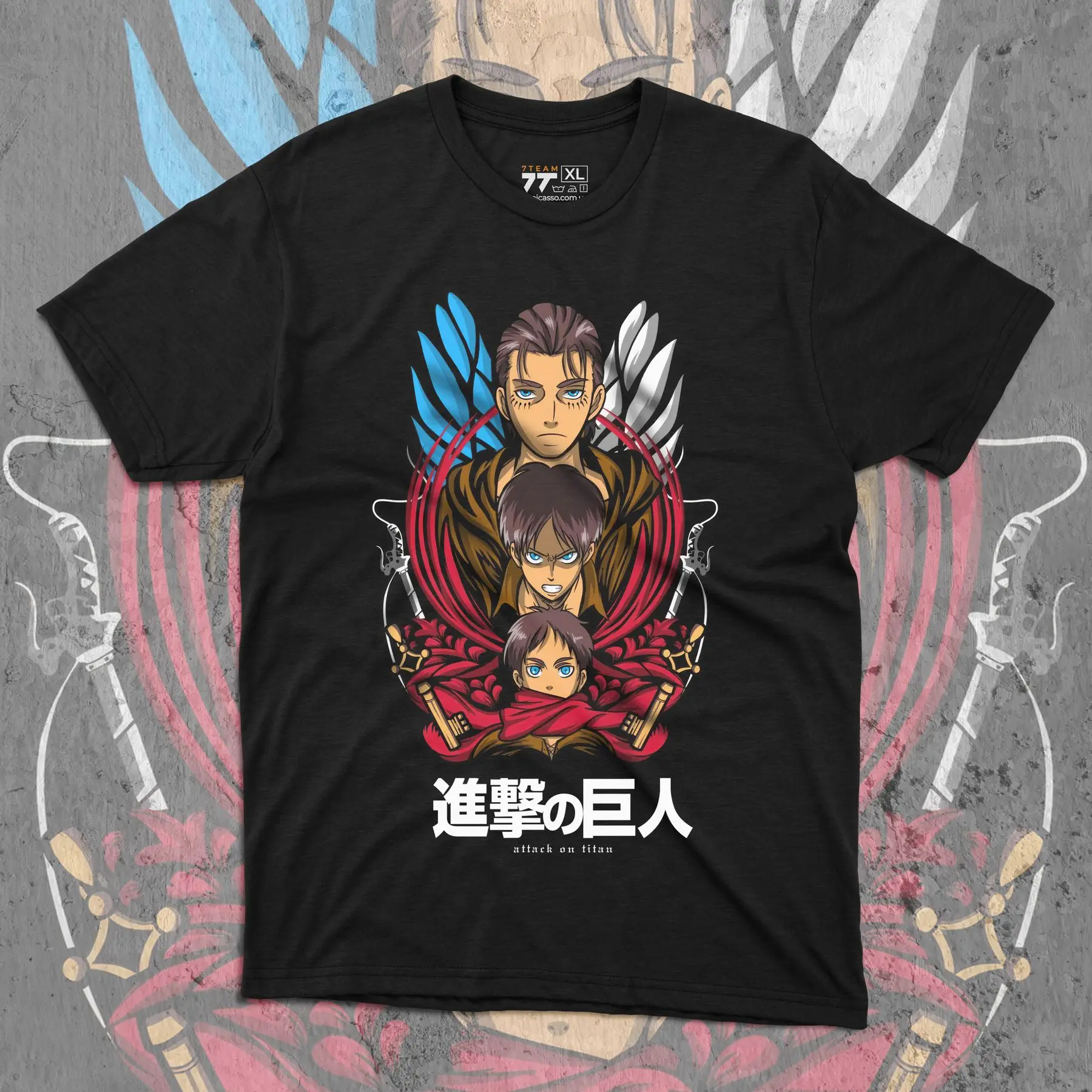 T-shirt with Attack on Titan print - Eren Yeager