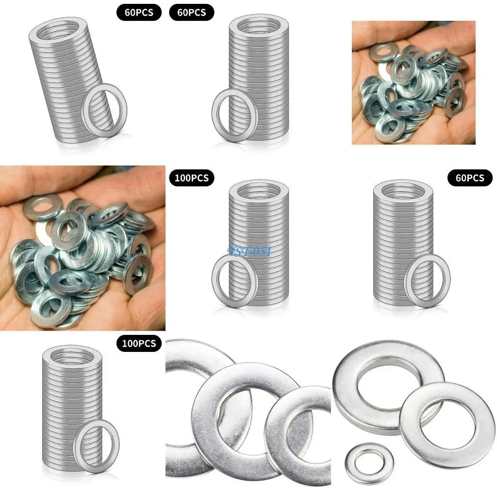

E15A Stainless Steel Round Flat Washers 1.5mm Thick for Door Hinges Home Repairs