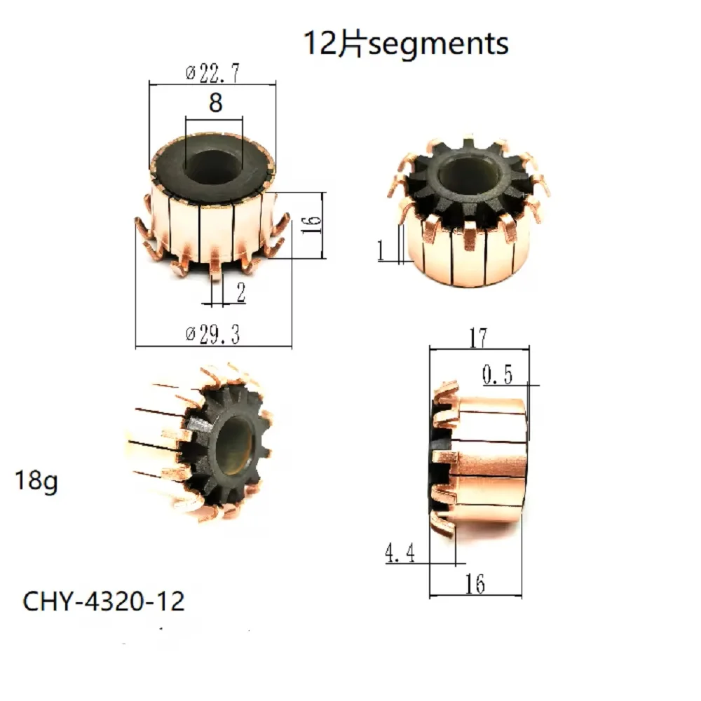 Reversor principal do retificador de cobre, 22.7*8*16*12P, Chy-4320-12