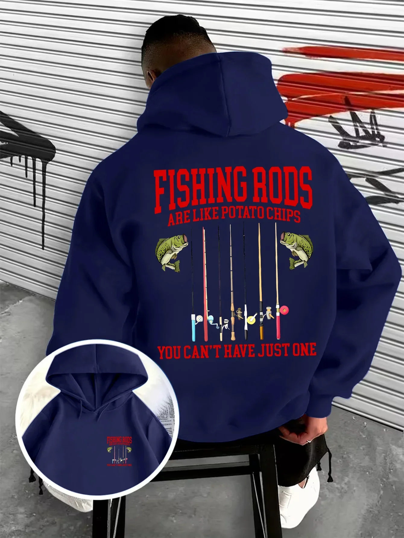 Funny Hoodie Unisex Fishing Rods Fisherman Bass Outdoor Humor Joke Gift Vintage Trendy Oversized Casual Sport Sweatshirts