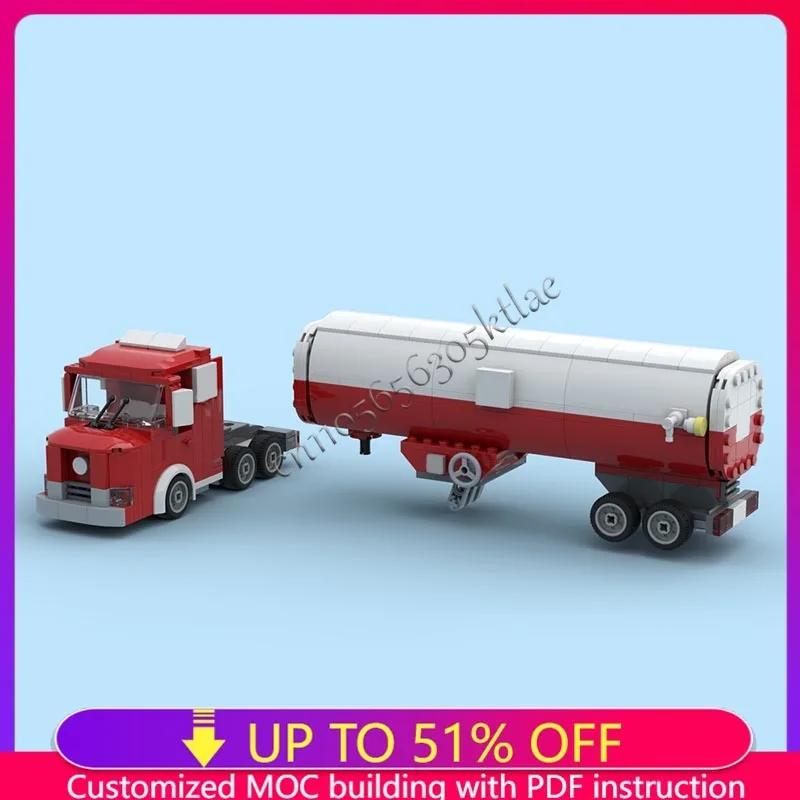 

NEW 360PCS MOC City Industrial Octan Tank Car Wagon Trains Model Creative Ideas Track Building Bricks DIY Kid Toy Birthday Gifts