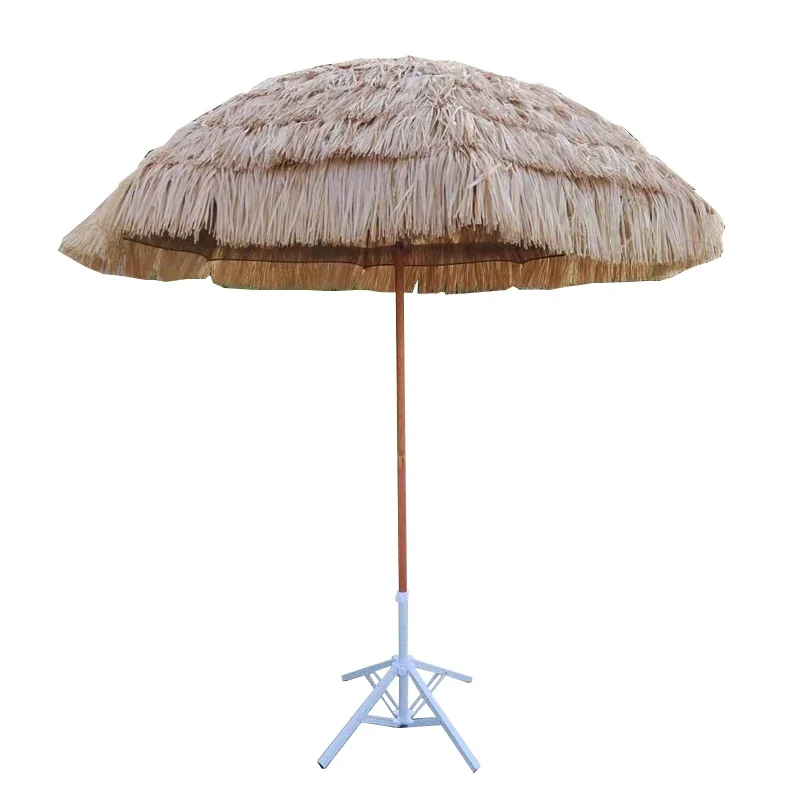 

#c High Quality Parasol Umbrellas Outdoor Beach Umbrella Thatch Roof Waterproof Straw Umbrella With Tilt