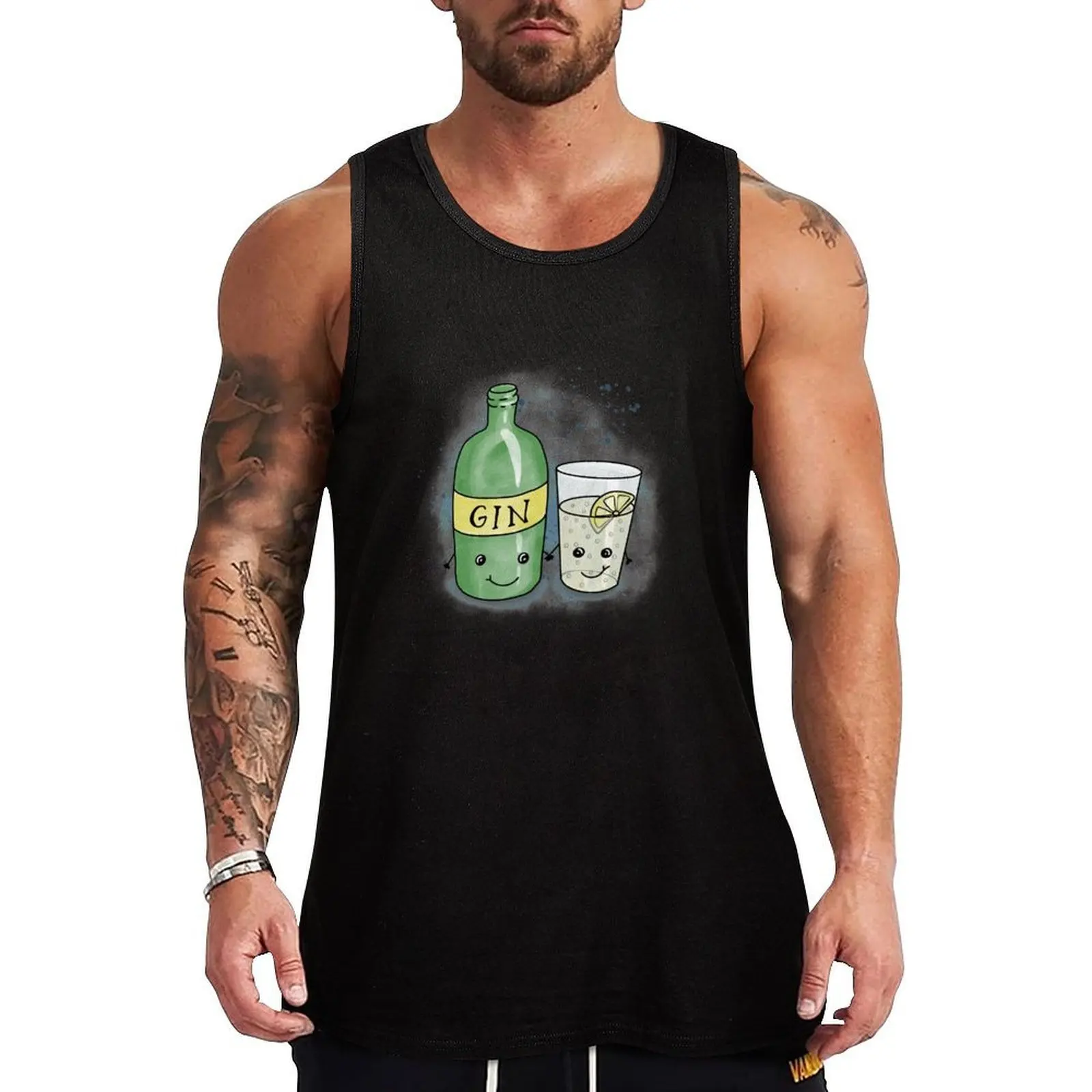 

Gin and Tonic Cuties Tank Top Abstract Print Tank Top Casual Graphic Sleeveless