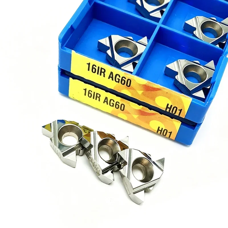 16ER 16IR 11ER 11IR Internal and External Threaded Insert Copper and Aluminum CNC Blade AG55 AG60 0.5ISO~3.0ISO Threaded Grooved