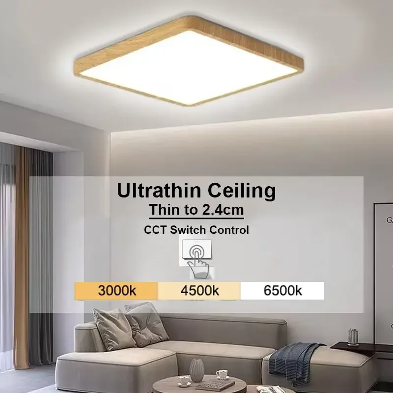 

New 2.4cm Ultra Thin Led Ceiling Lamp 24w 36w Modern Square Panel Ceiling Lights Indoor Lighting For Living Room Bedroom Kitchen