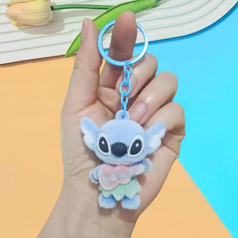Anime Lilo & Stitch flocage porte-clés dessin animé femmes voiture porte-clés sac pendentif accessoires décoration cartable pendentif cadeaux
