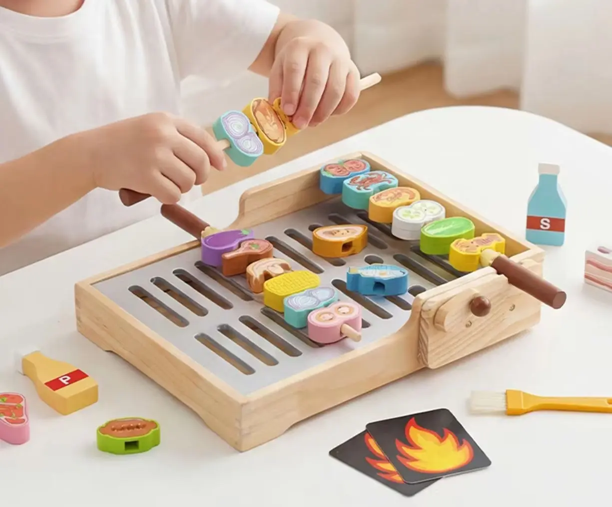 wooden-pretend-play-bbq-set-for-kidssimulation-grill-skewersbeads-gameeducational-toy-for-hand-eyecoordination-color-cognition